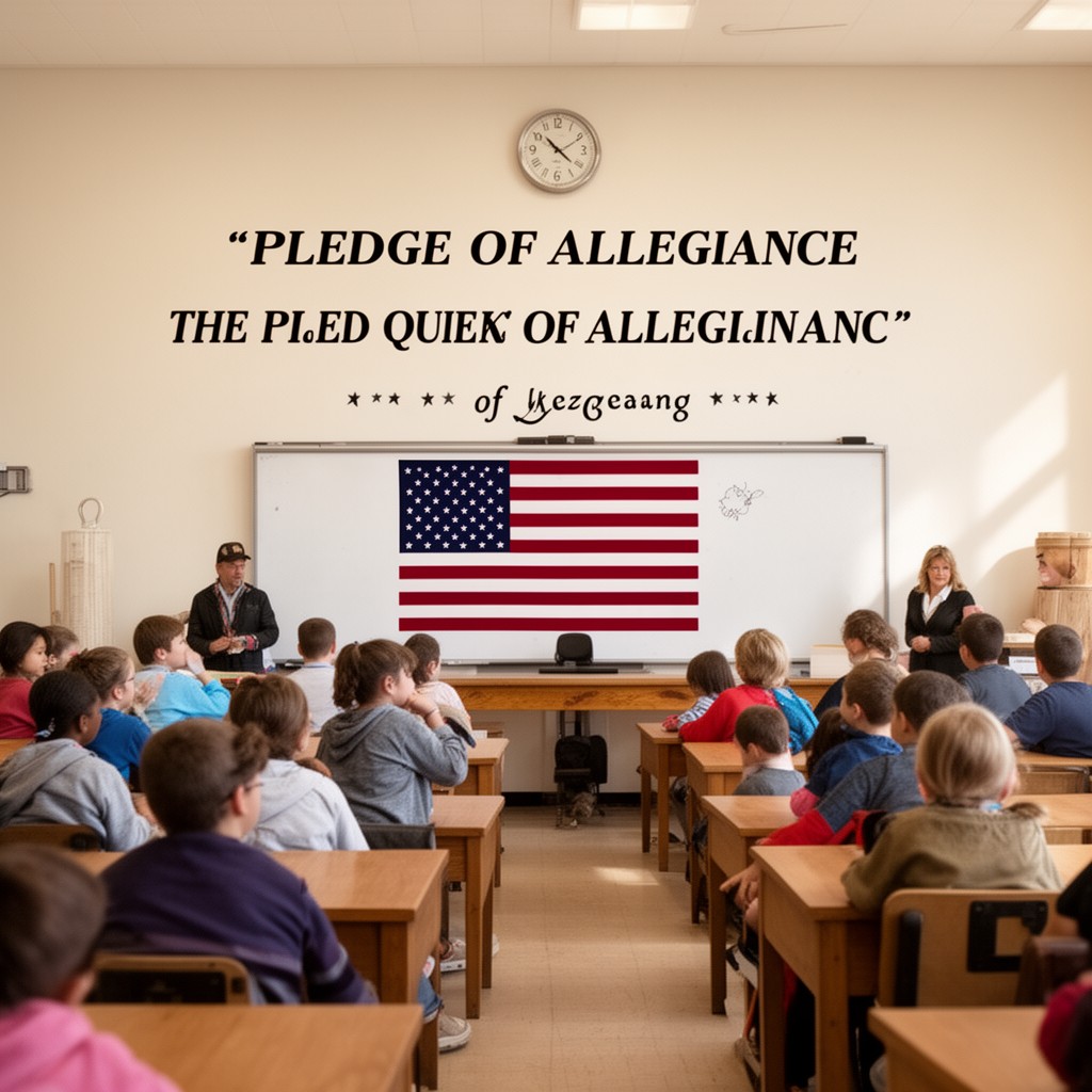 AI-generated illustration of Pledge of Allegiance