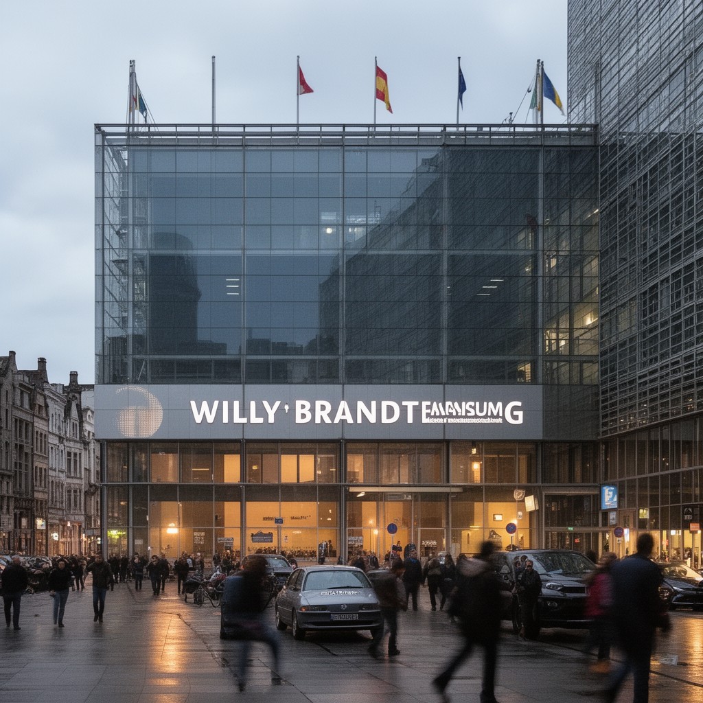 AI-generated illustration of Willy Brandt building