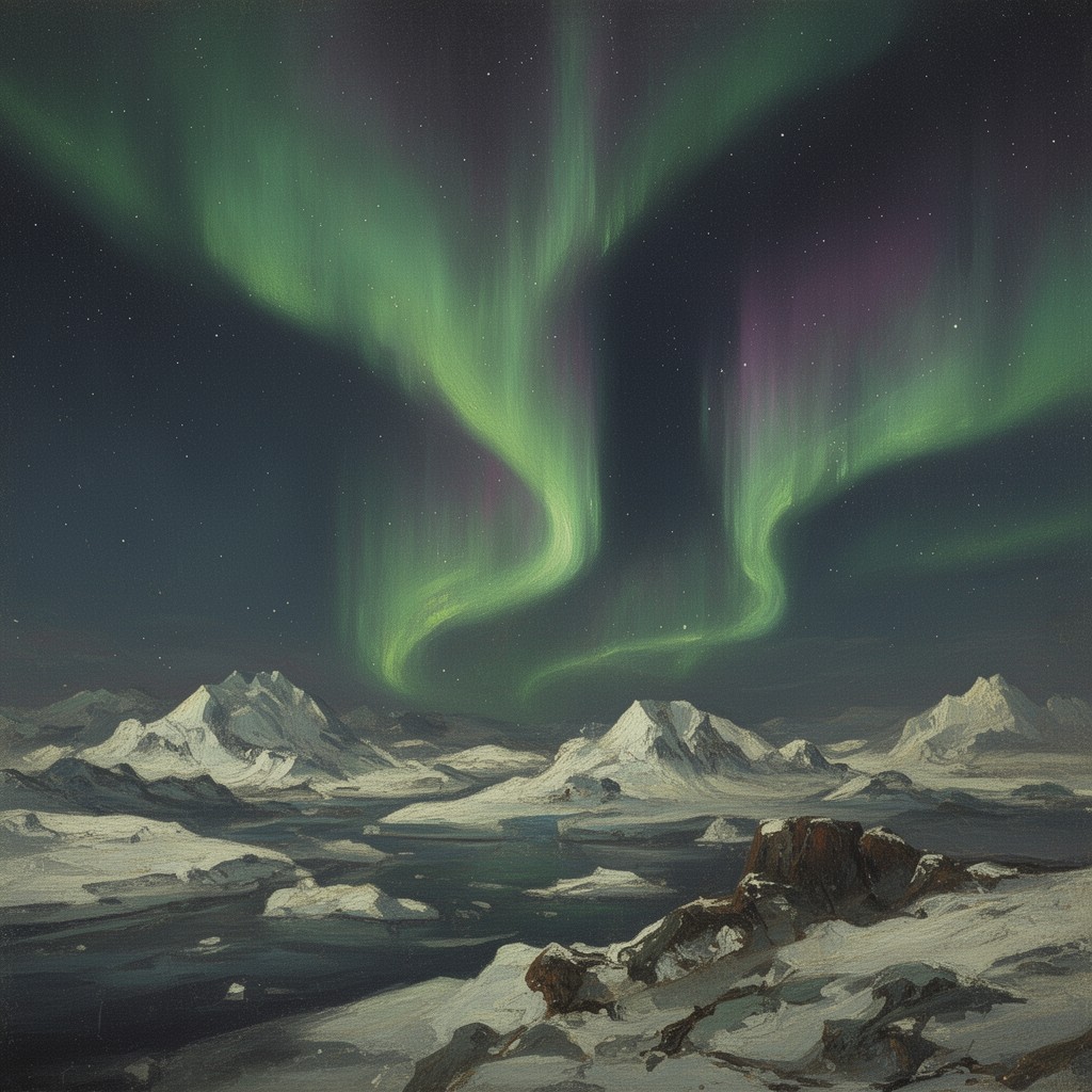 AI-generated illustration of Aurora Borealis