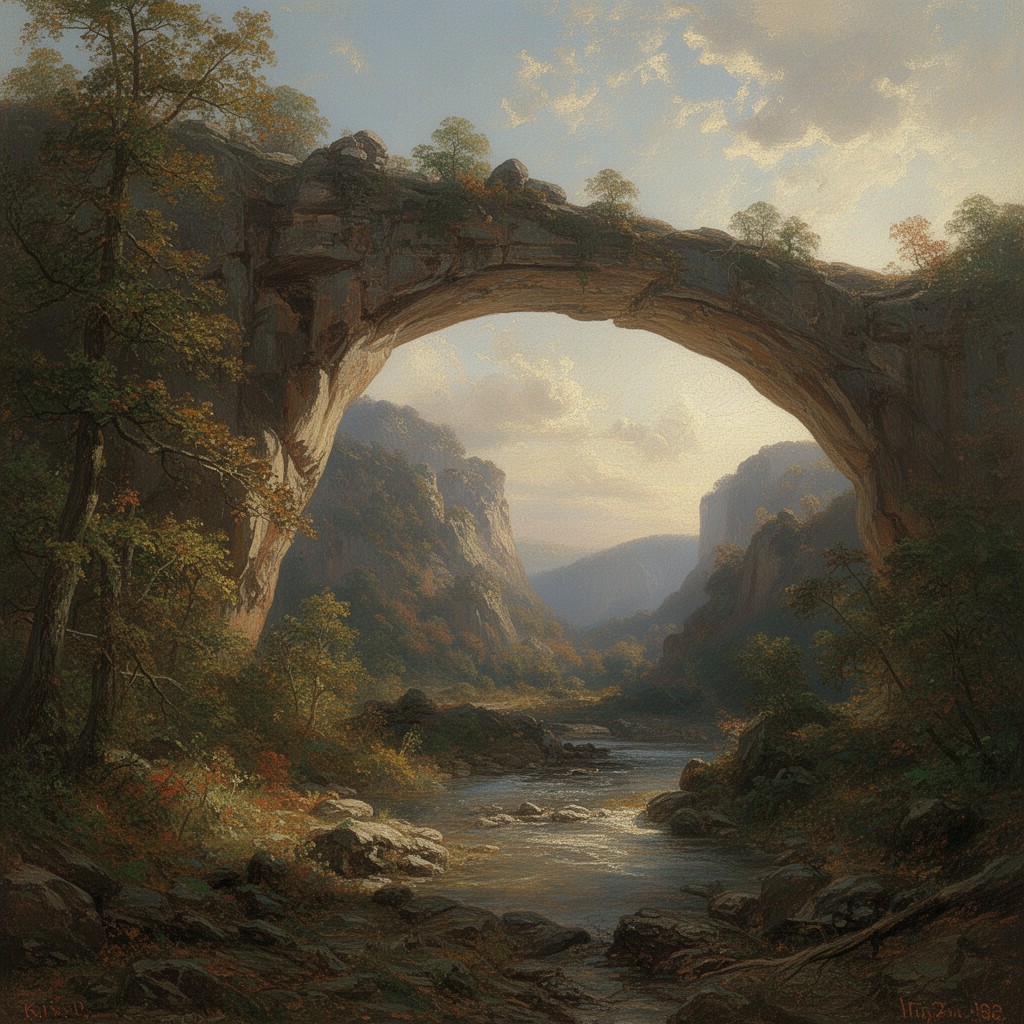 AI-generated illustration of The Natural Bridge, Virginia
