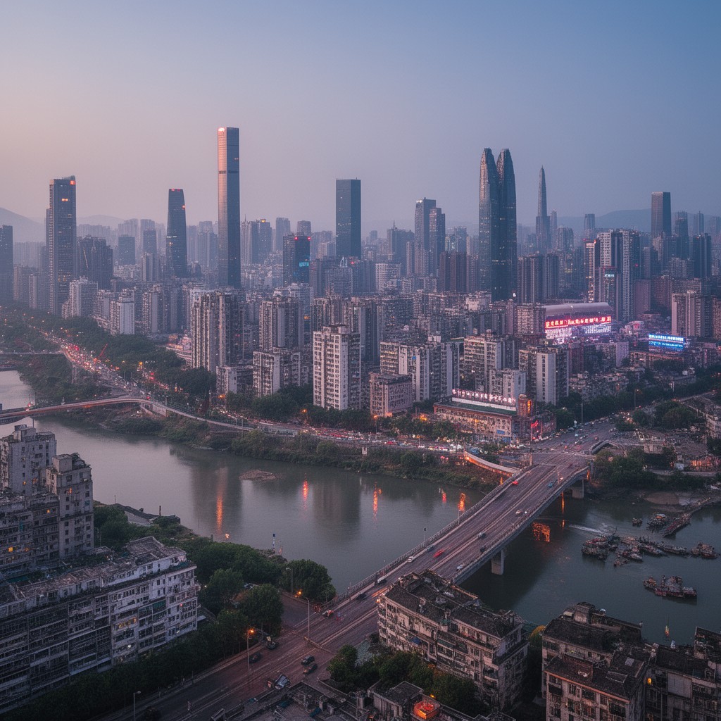 AI-generated illustration of Wuhan