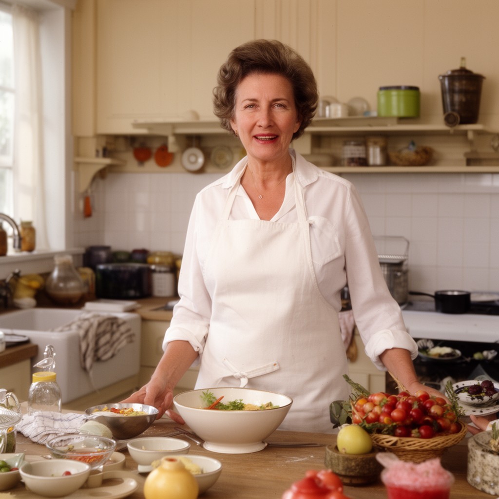 AI-generated illustration of Julia Child