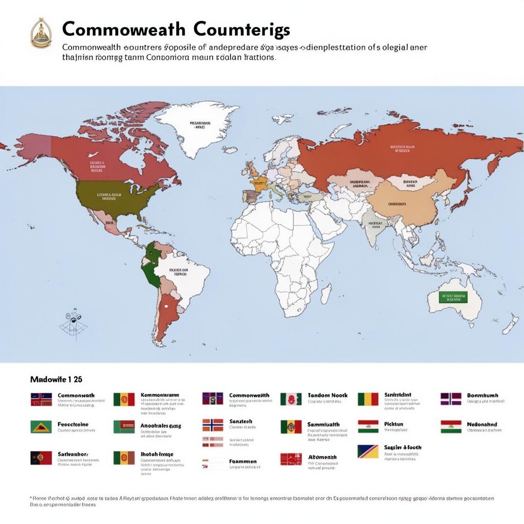 AI-generated illustration of Commonwealth countries