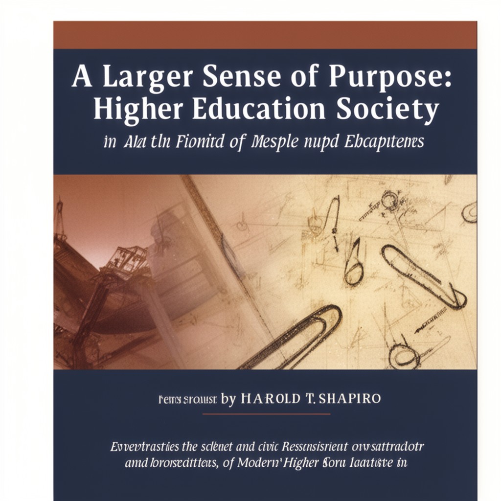 AI-generated illustration of “A Larger Sense of Purpose: Higher Education and Society”