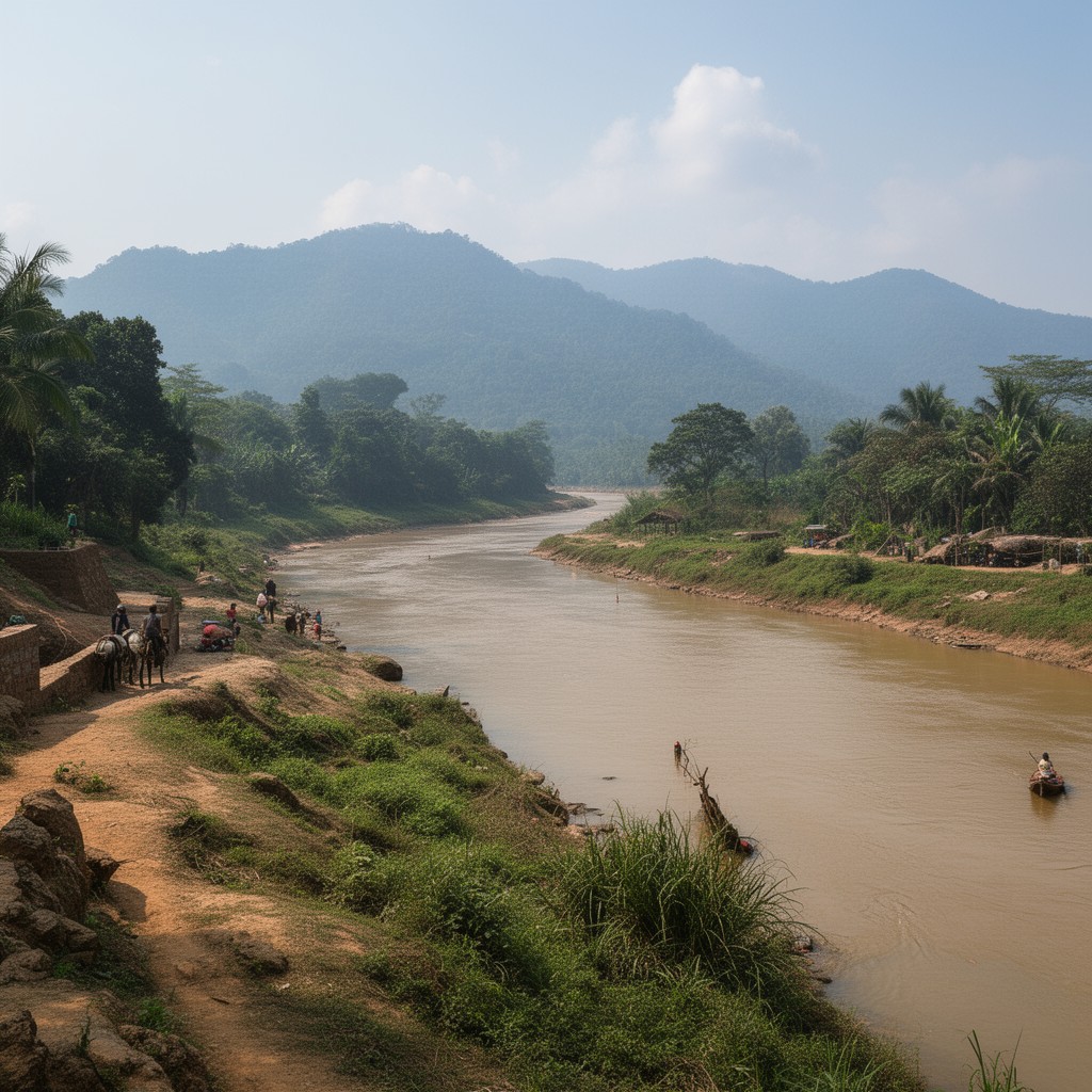 AI-generated illustration of Mekong River