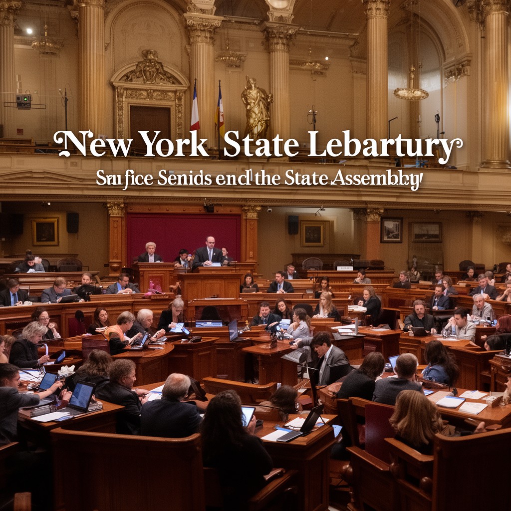 AI-generated illustration of New York State Legislature