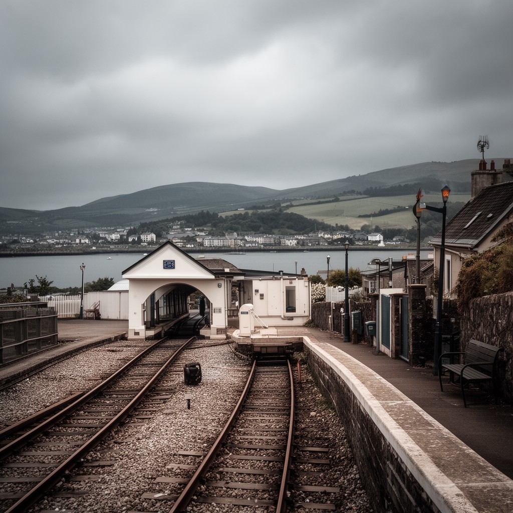AI-generated illustration of Aberdour railway station