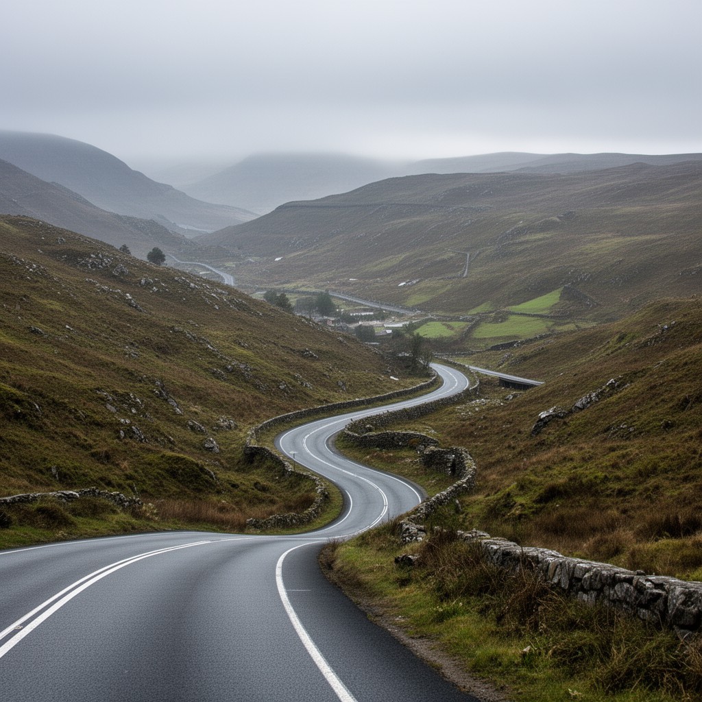 AI-generated illustration of B969 road