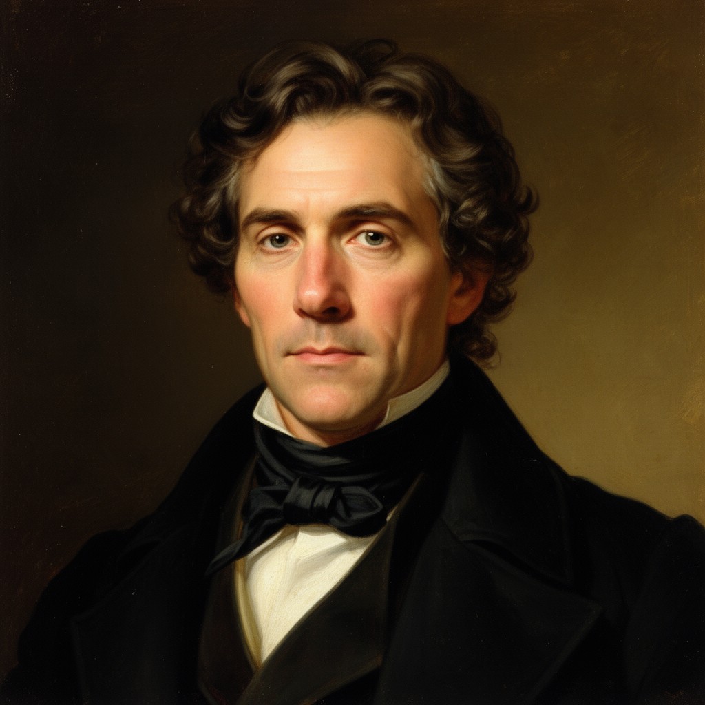 AI-generated illustration of James Fenimore Cooper