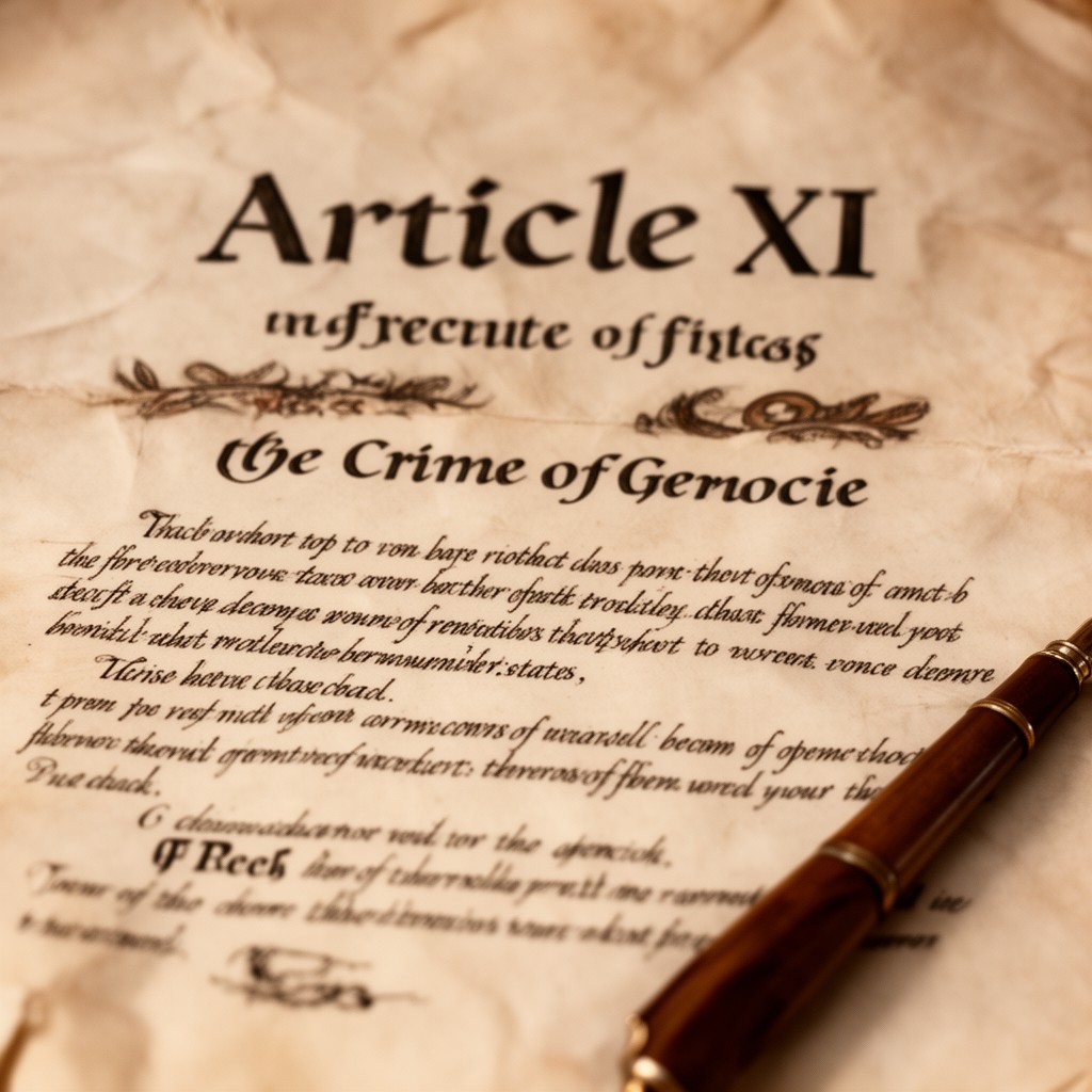 AI-generated illustration of Article XI