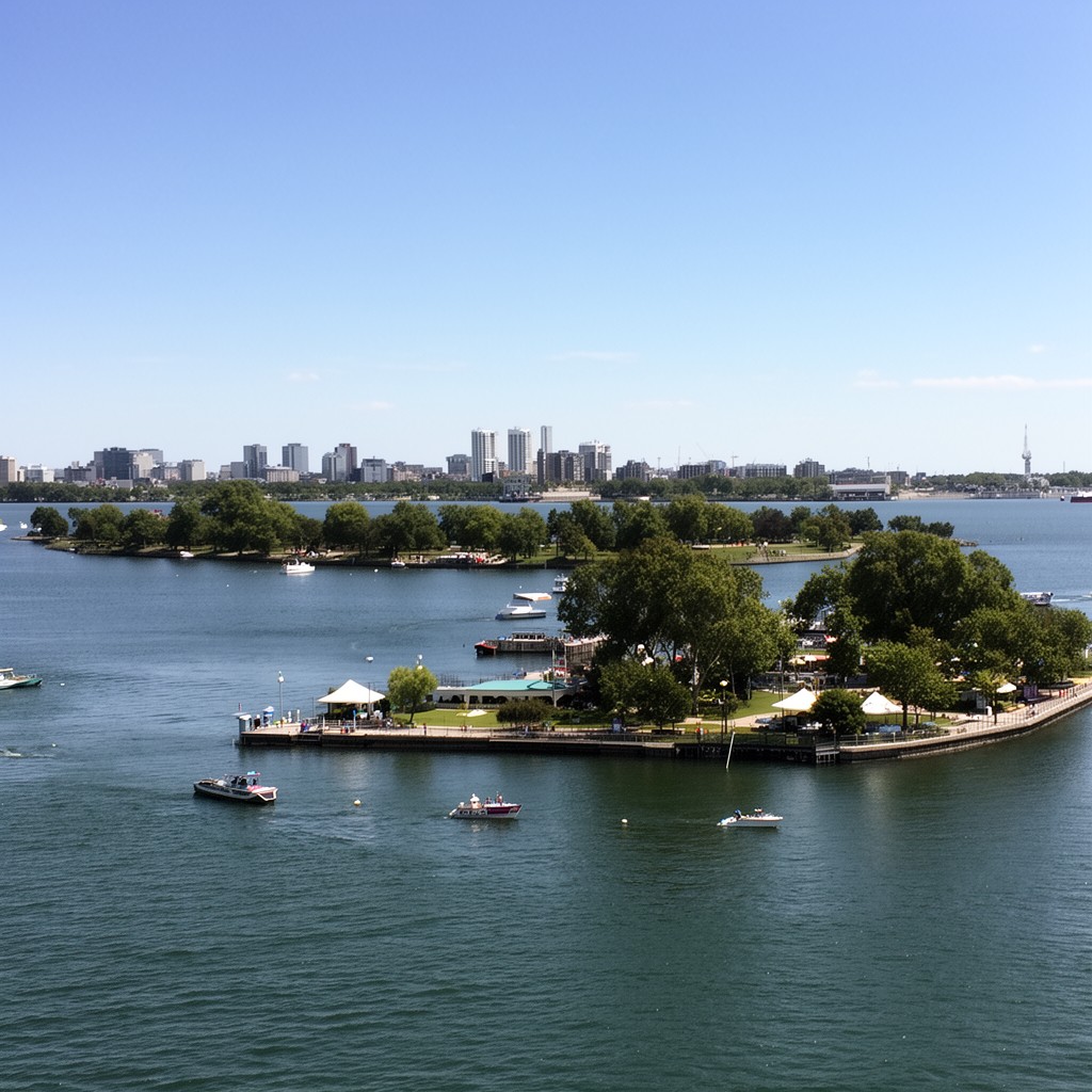 AI-generated illustration of Toronto Islands