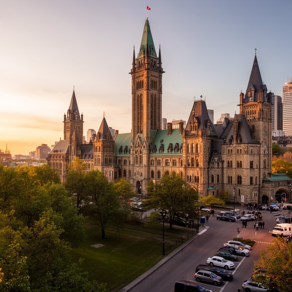 AI-generated illustration of Parliament of Canada