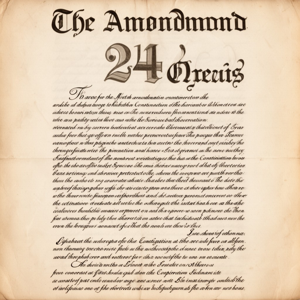 AI-generated illustration of 24th Amendment to the United States Constitution