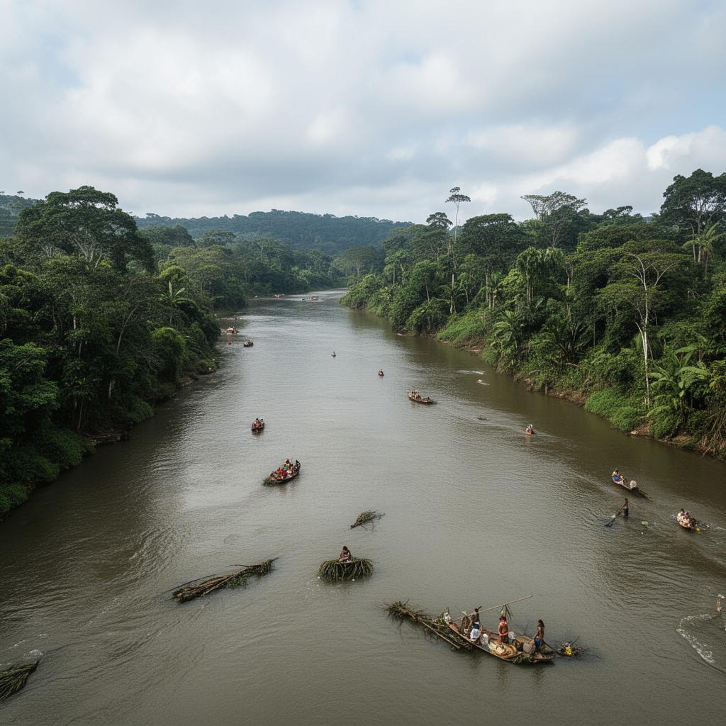 AI-generated illustration of Amazon River