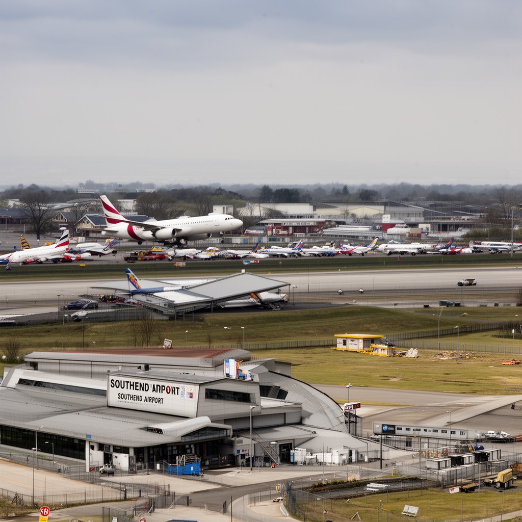 AI-generated illustration of Southend Airport