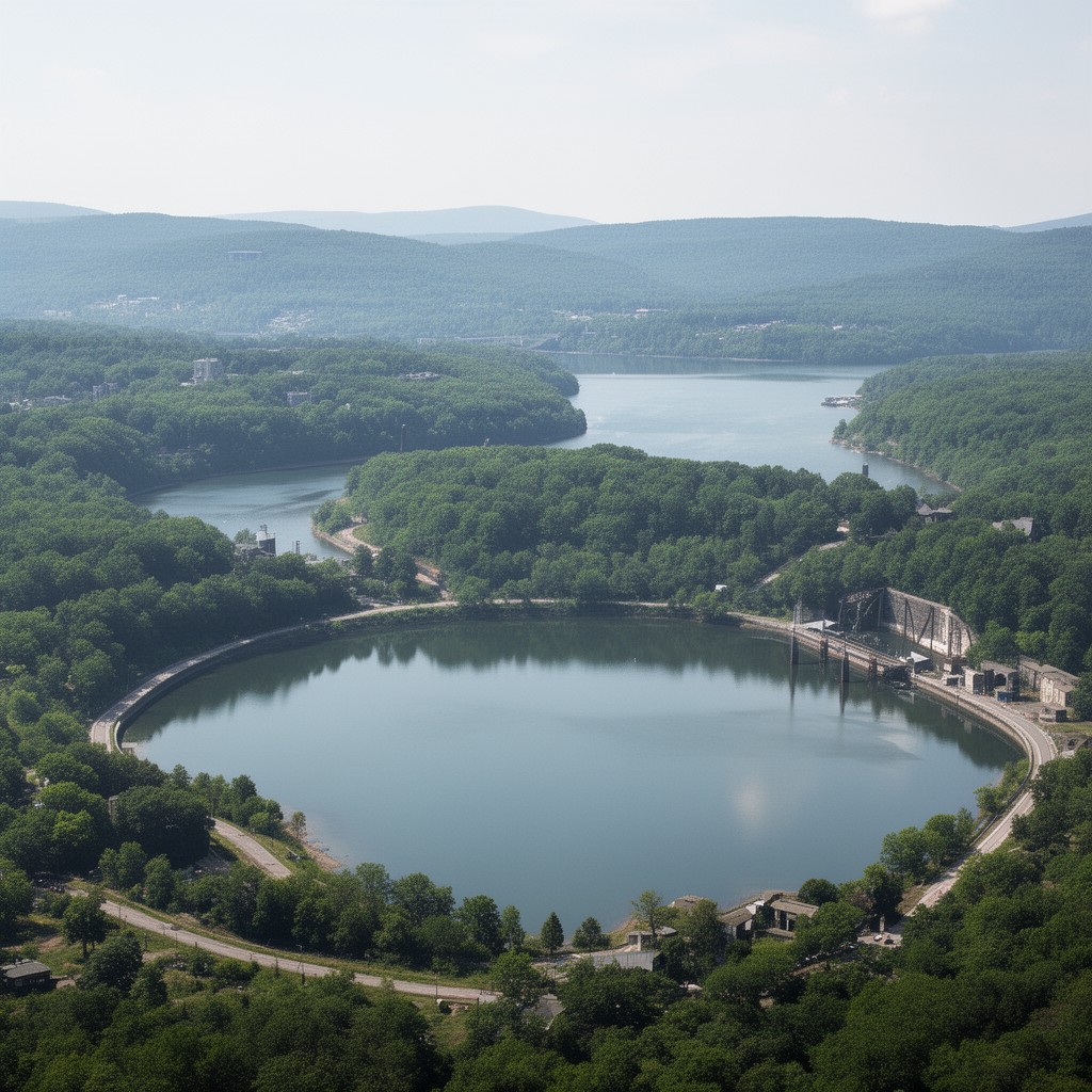 AI-generated illustration of New Croton Reservoir