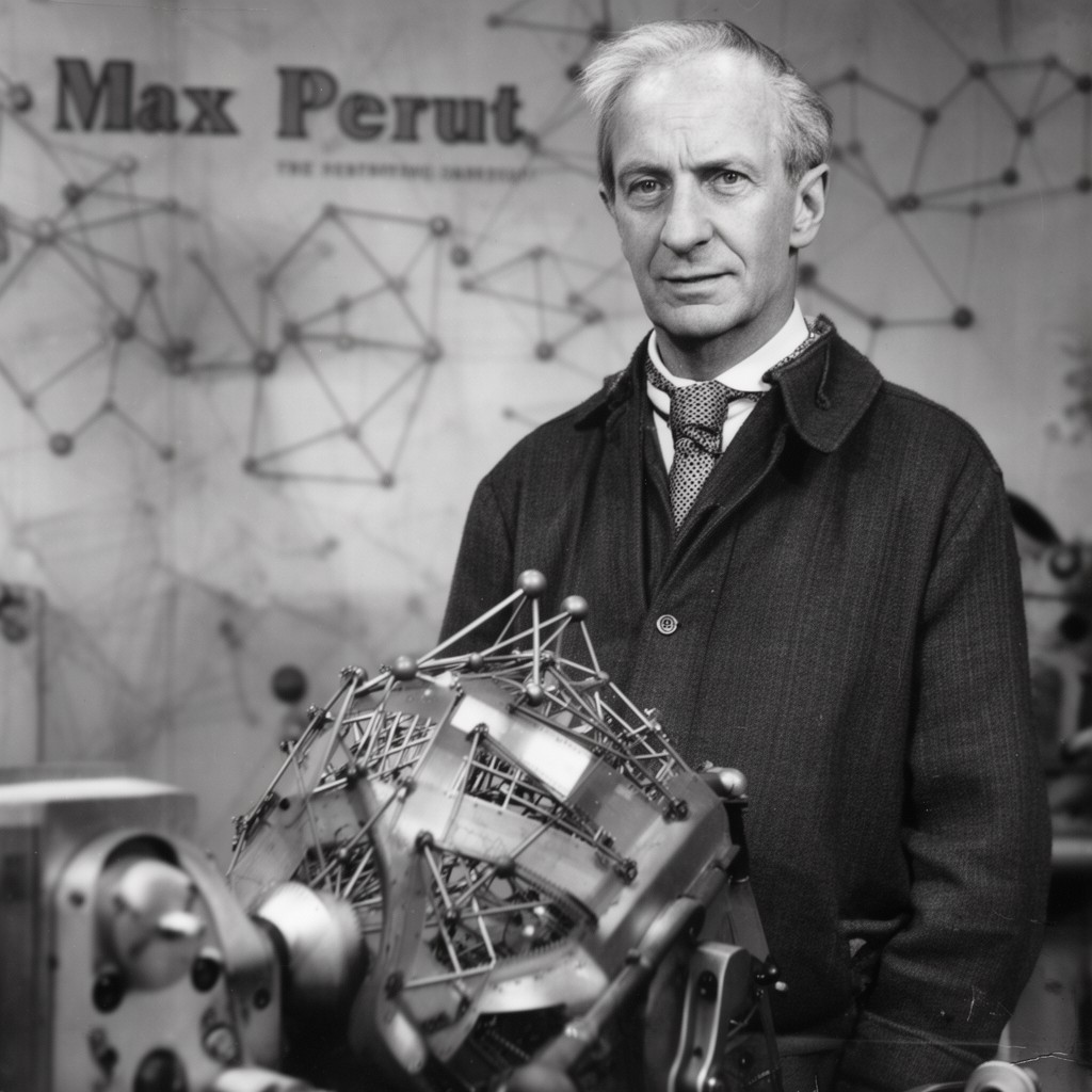AI-generated illustration of Max Perutz