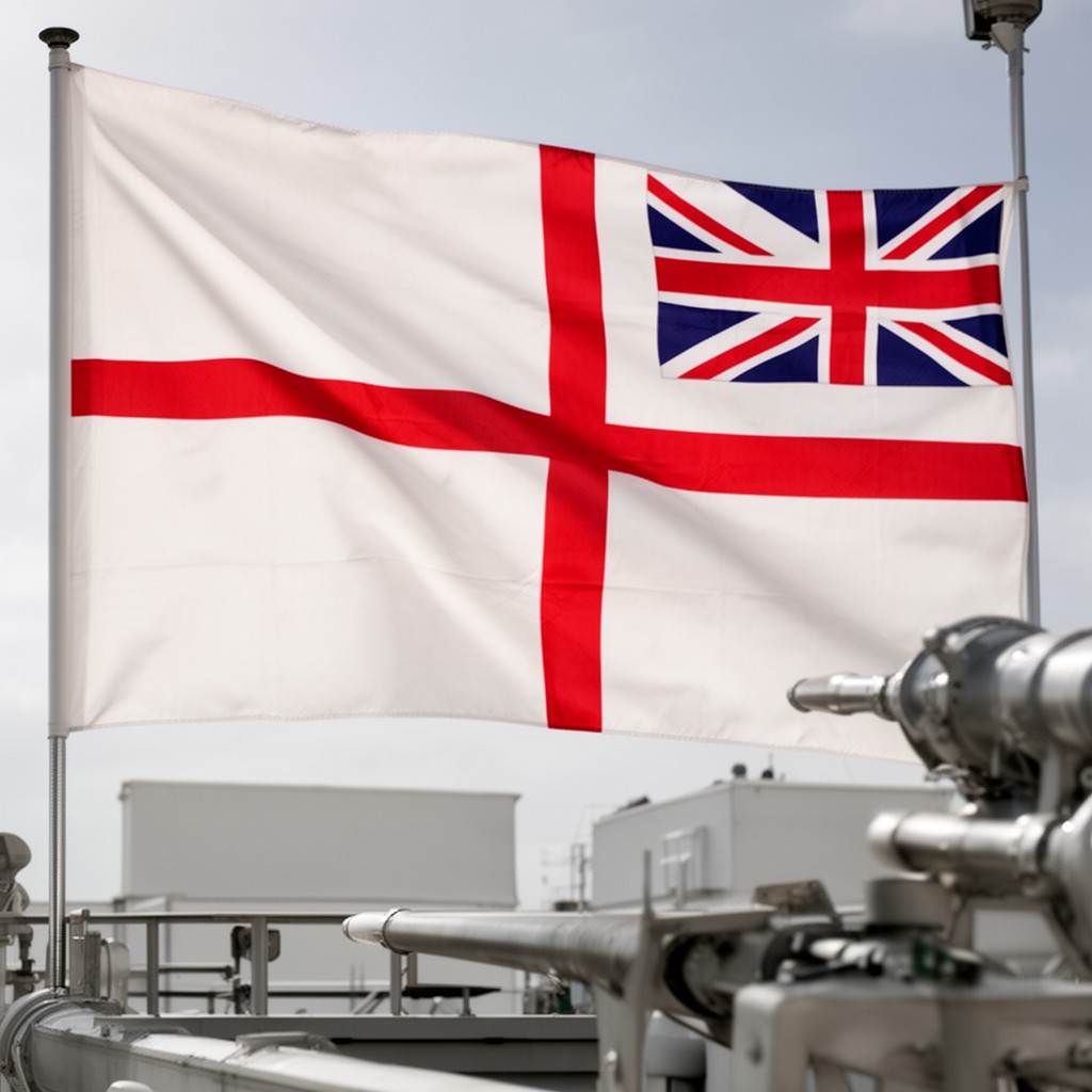 AI-generated illustration of White Ensign