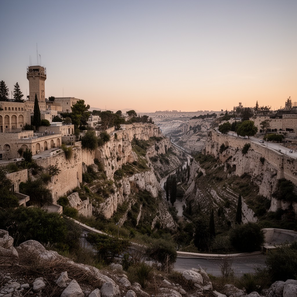 AI-generated illustration of Hinnom Valley