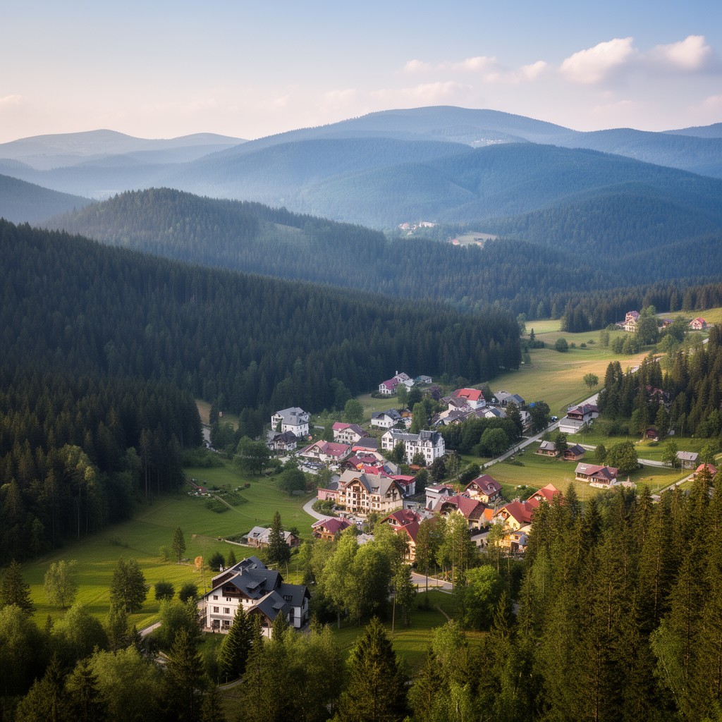 AI-generated illustration of Beskid Sądecki