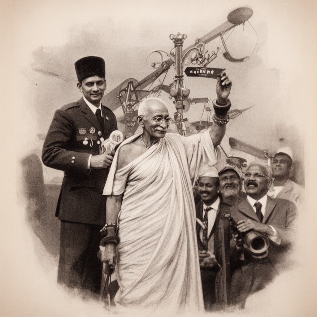 AI-generated illustration of Gandhi–Irwin Pact