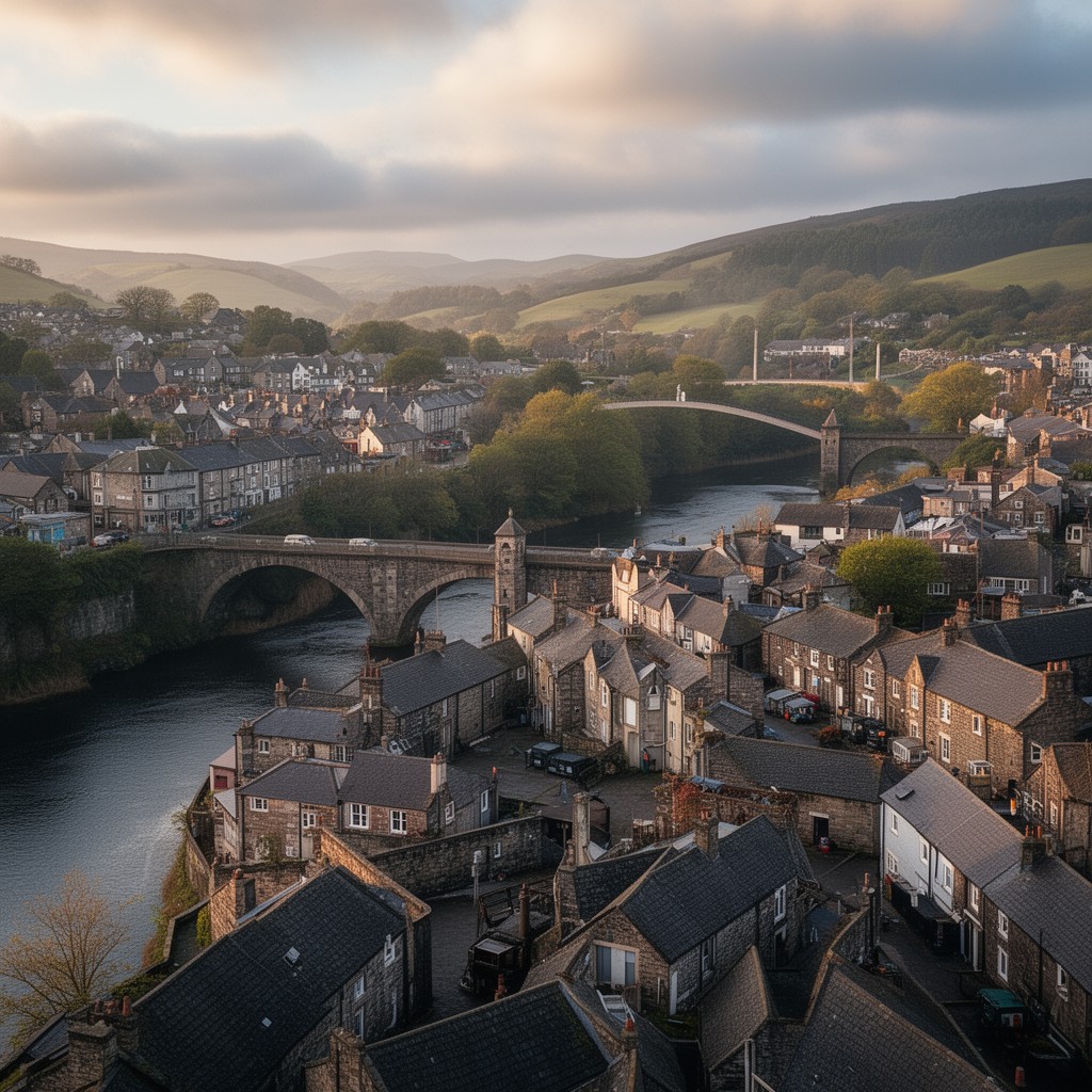 AI-generated illustration of Pontypridd