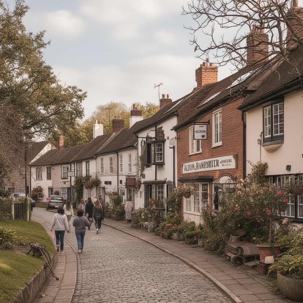 AI-generated illustration of Alton, Hampshire, England