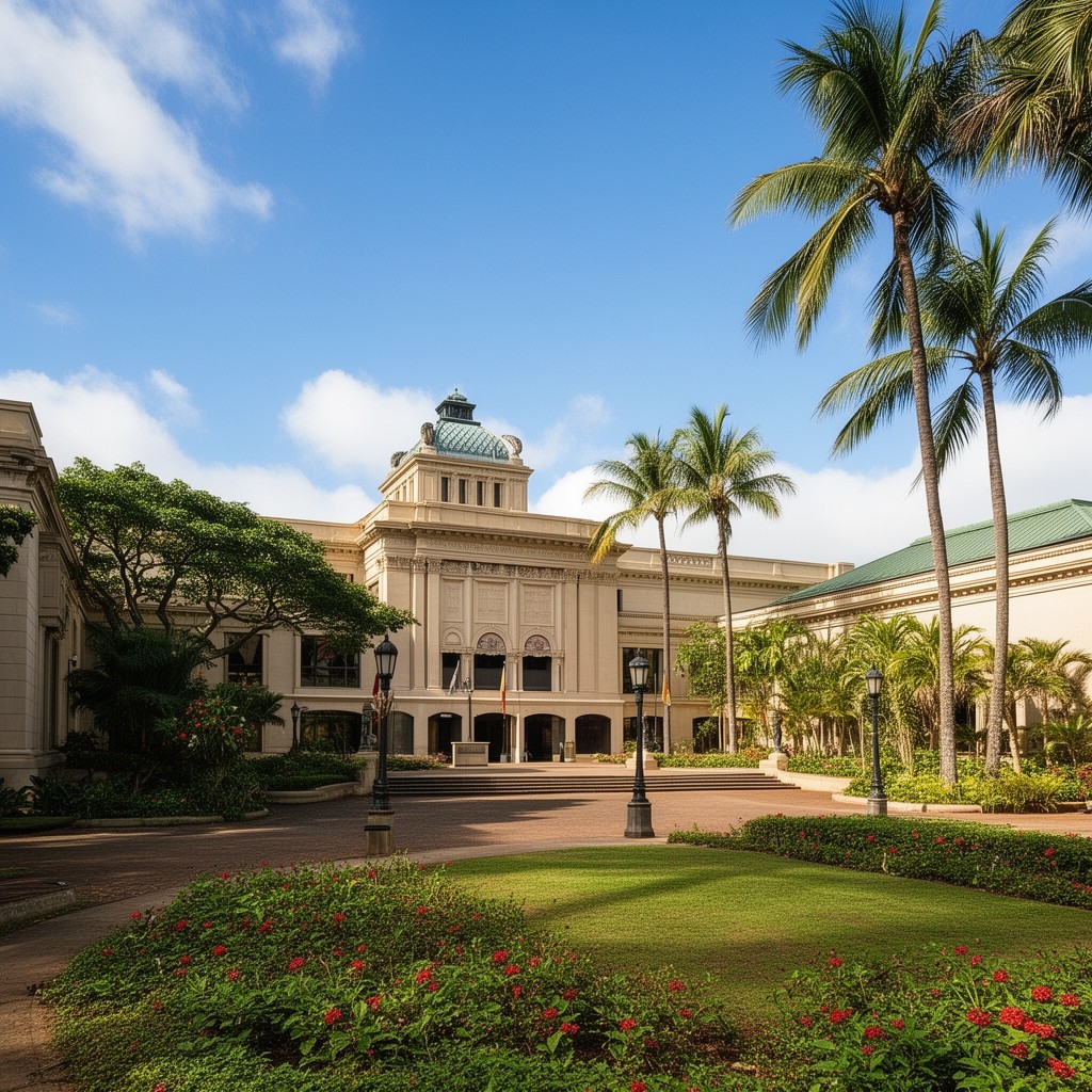 AI-generated illustration of Honolulu Museum of Art