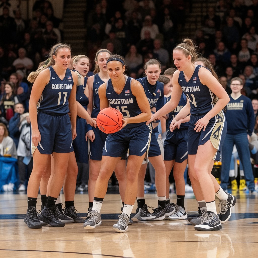 AI-generated illustration of NCAA women’s basketball