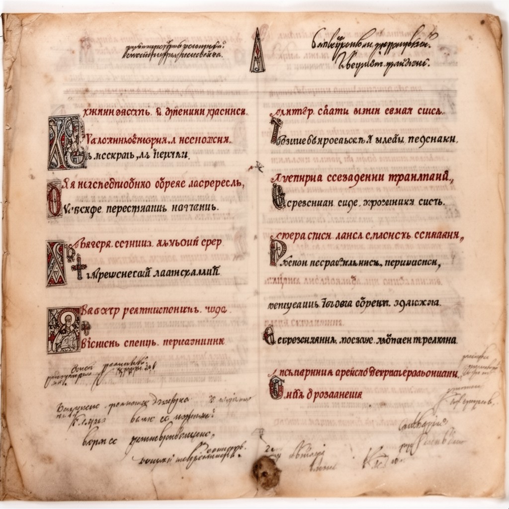AI-generated illustration of Church Slavonic