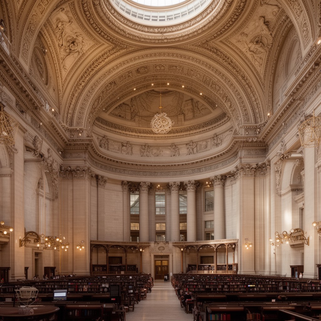 AI-generated illustration of Thomas Jefferson Building