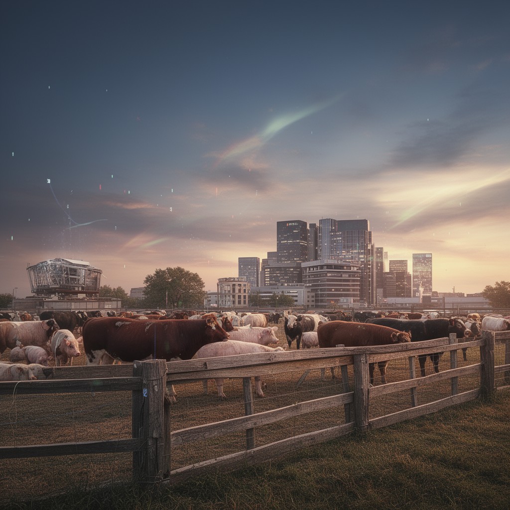 AI-generated illustration of CME livestock futures