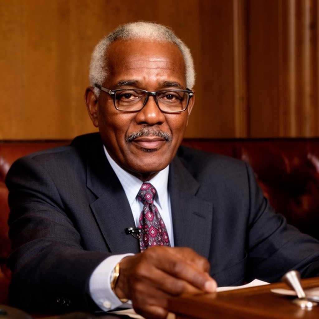 AI-generated illustration of Thurgood Marshall