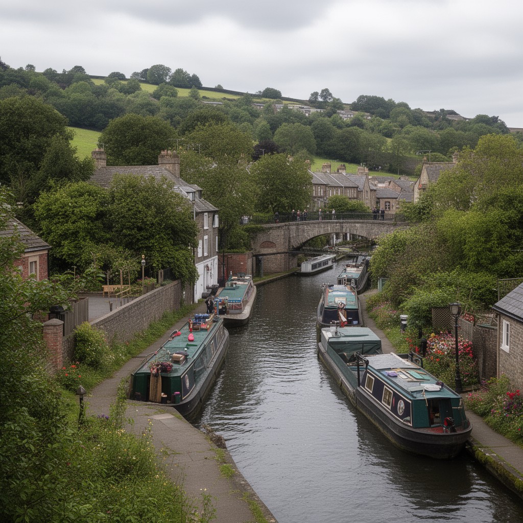 AI-generated illustration of Pennine waterways