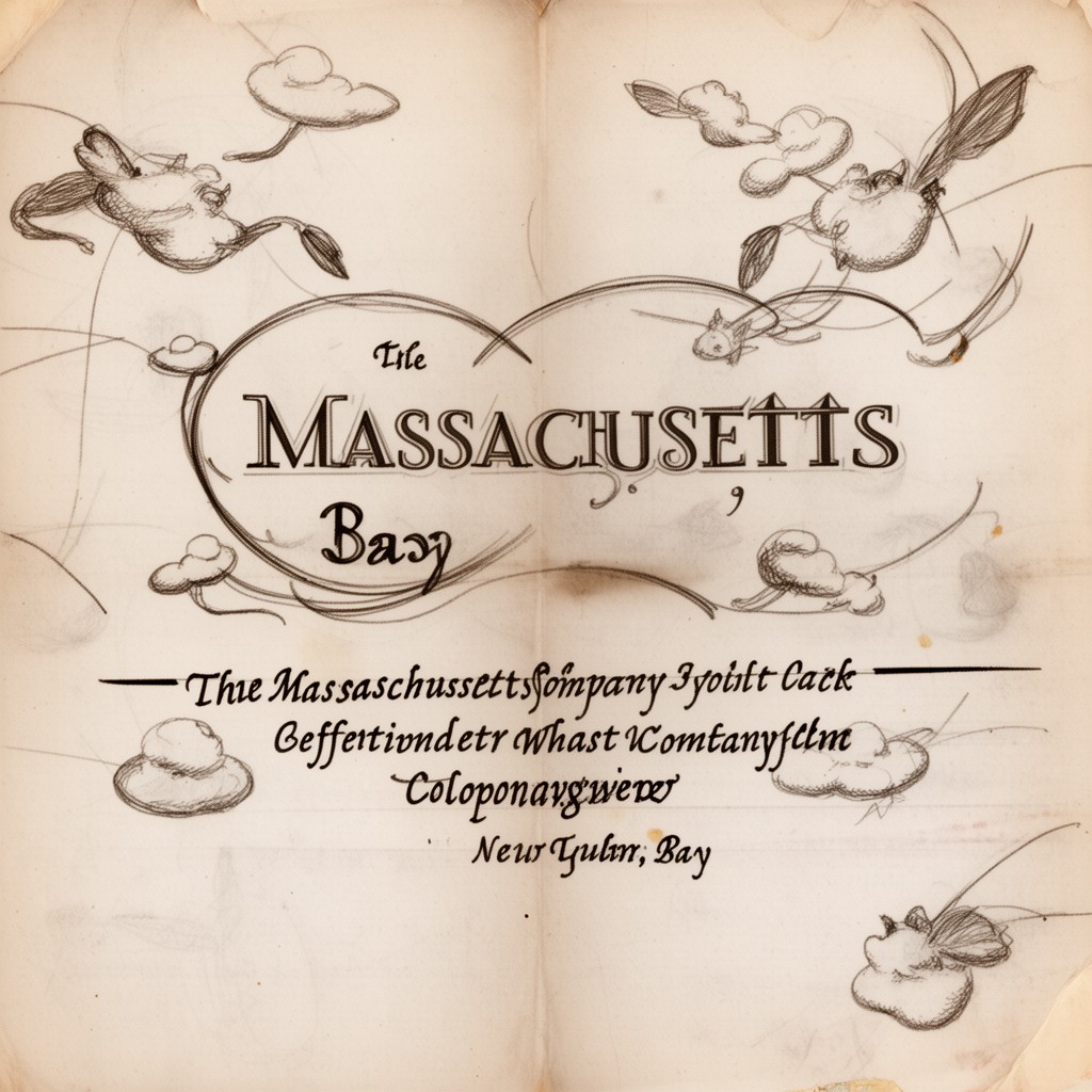 AI-generated illustration of Massachusetts Bay Company