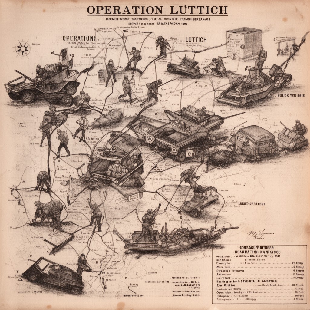 AI-generated illustration of Operation Lüttich
