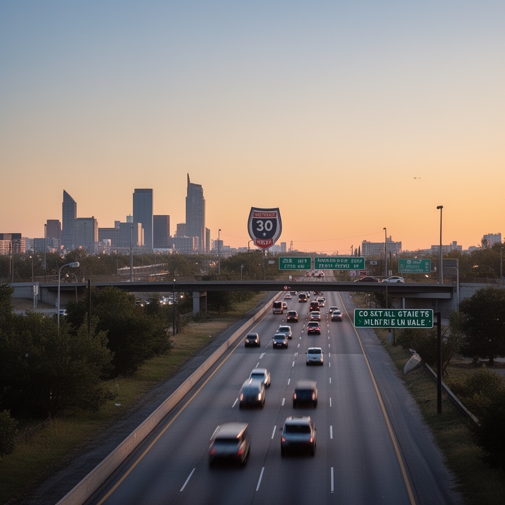 AI-generated illustration of Interstate 30