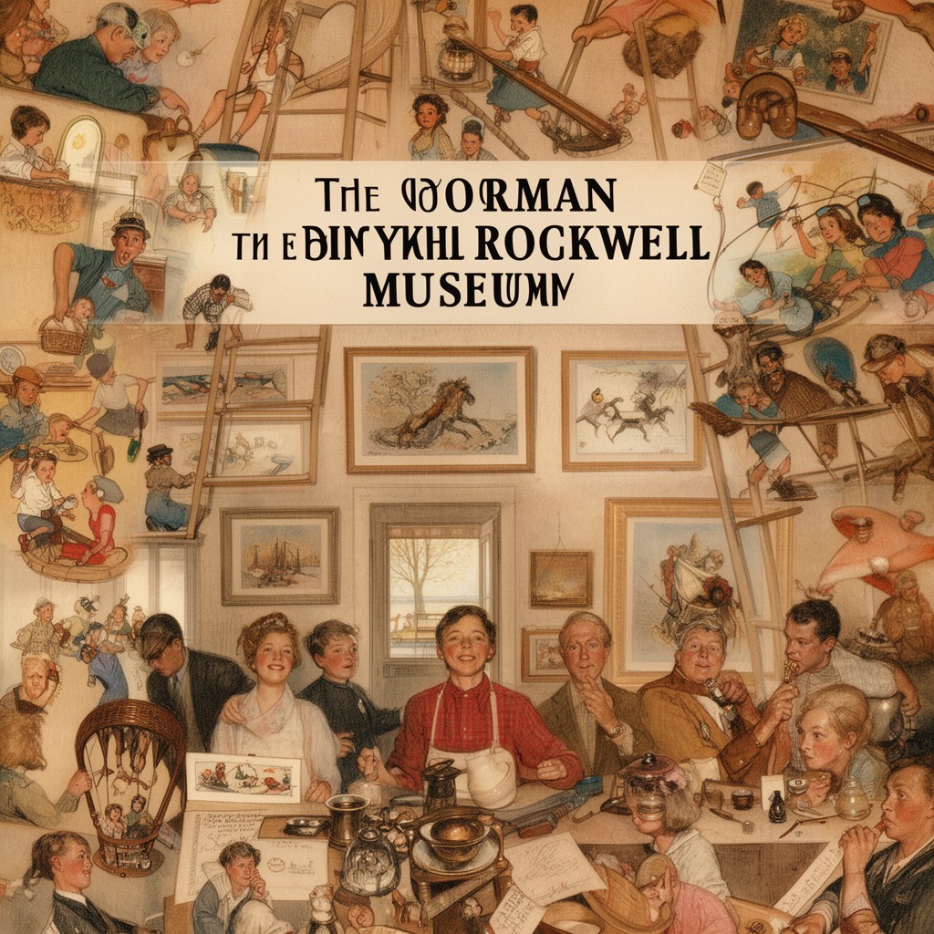 AI-generated illustration of Norman Rockwell Museum