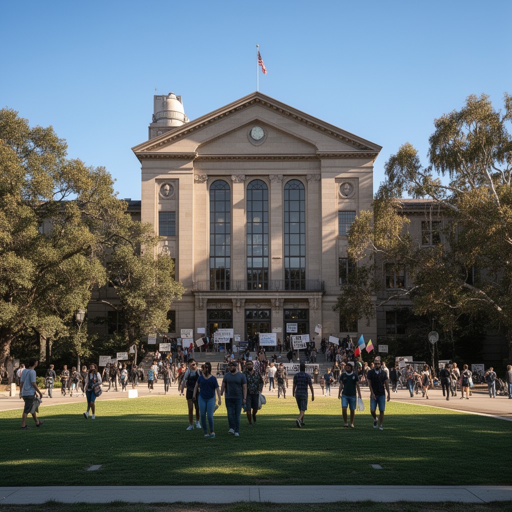 AI-generated illustration of Sproul Hall