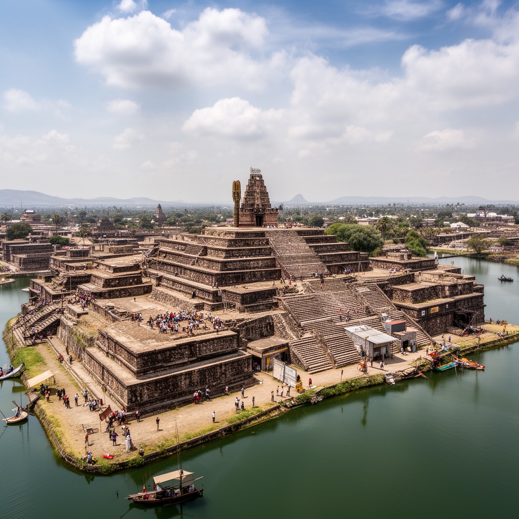 AI-generated illustration of Tenochtitlan