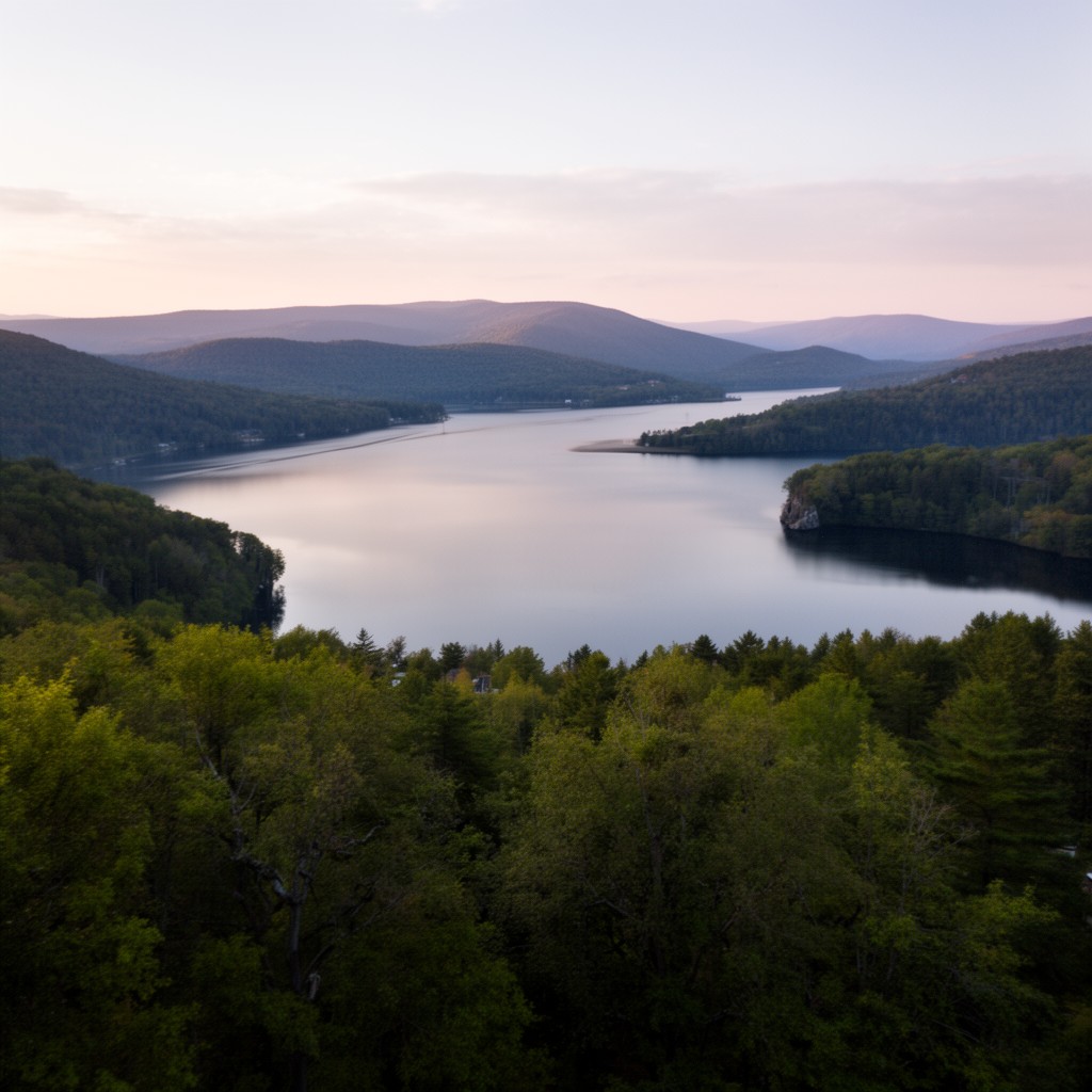 AI-generated illustration of Saranac Lake