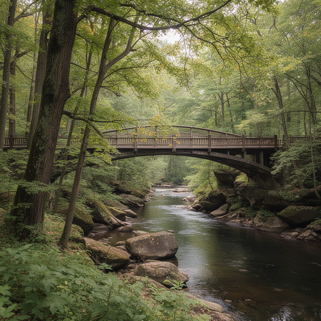AI-generated illustration of Hemlock Gorge Reservation
