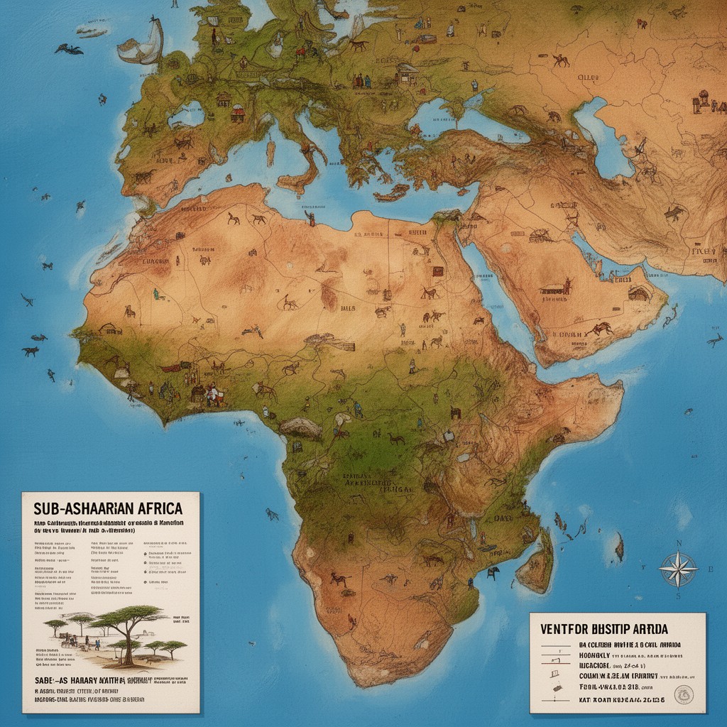 AI-generated illustration of Sub-Saharan Africa
