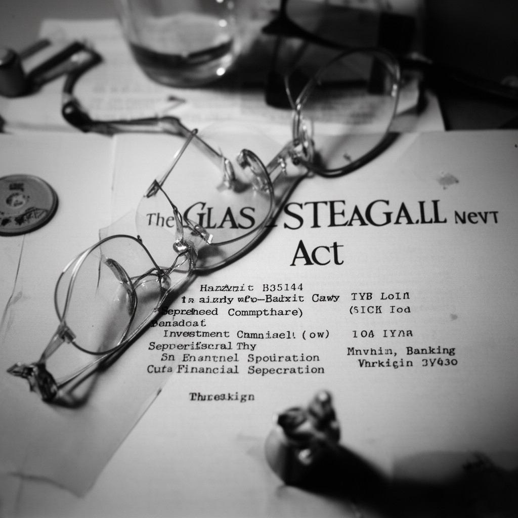 AI-generated illustration of Glass–Steagall Act