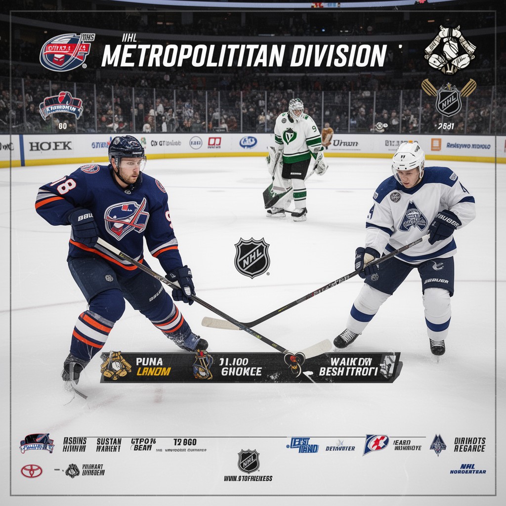 AI-generated illustration of NHL Metropolitan Division