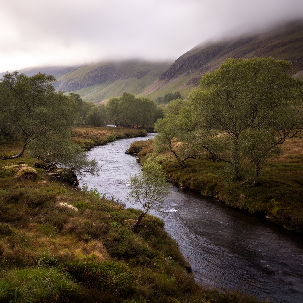 AI-generated illustration of North Esk River