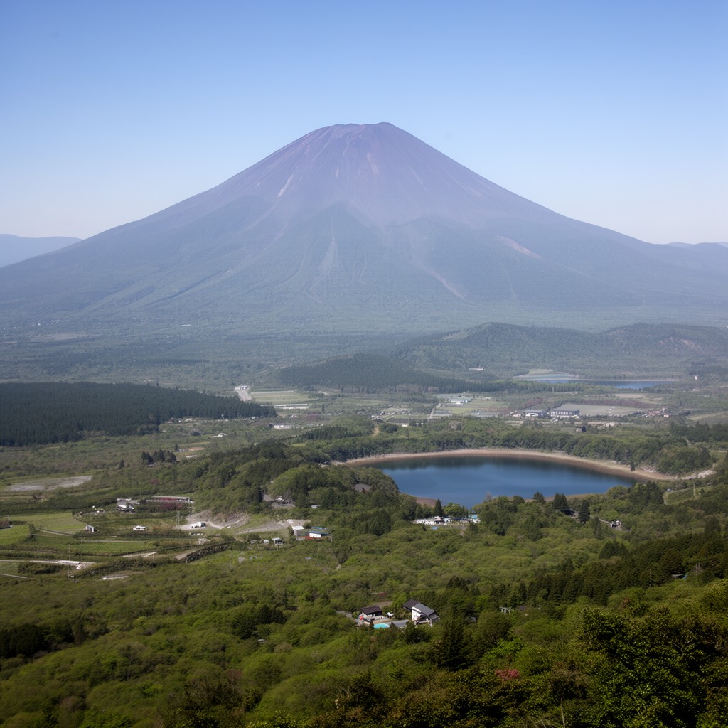 AI-generated illustration of Mount Akagi