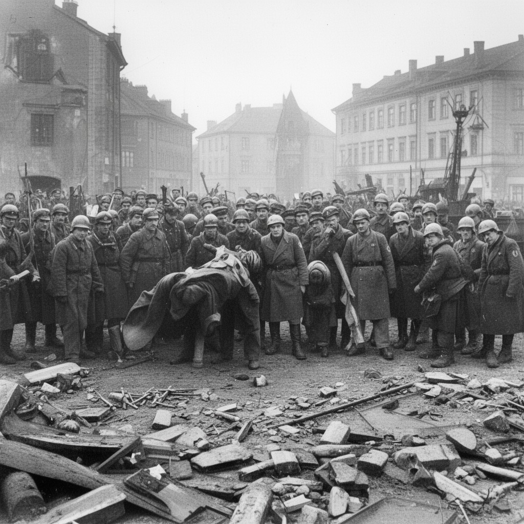 AI-generated illustration of German occupation of Poland