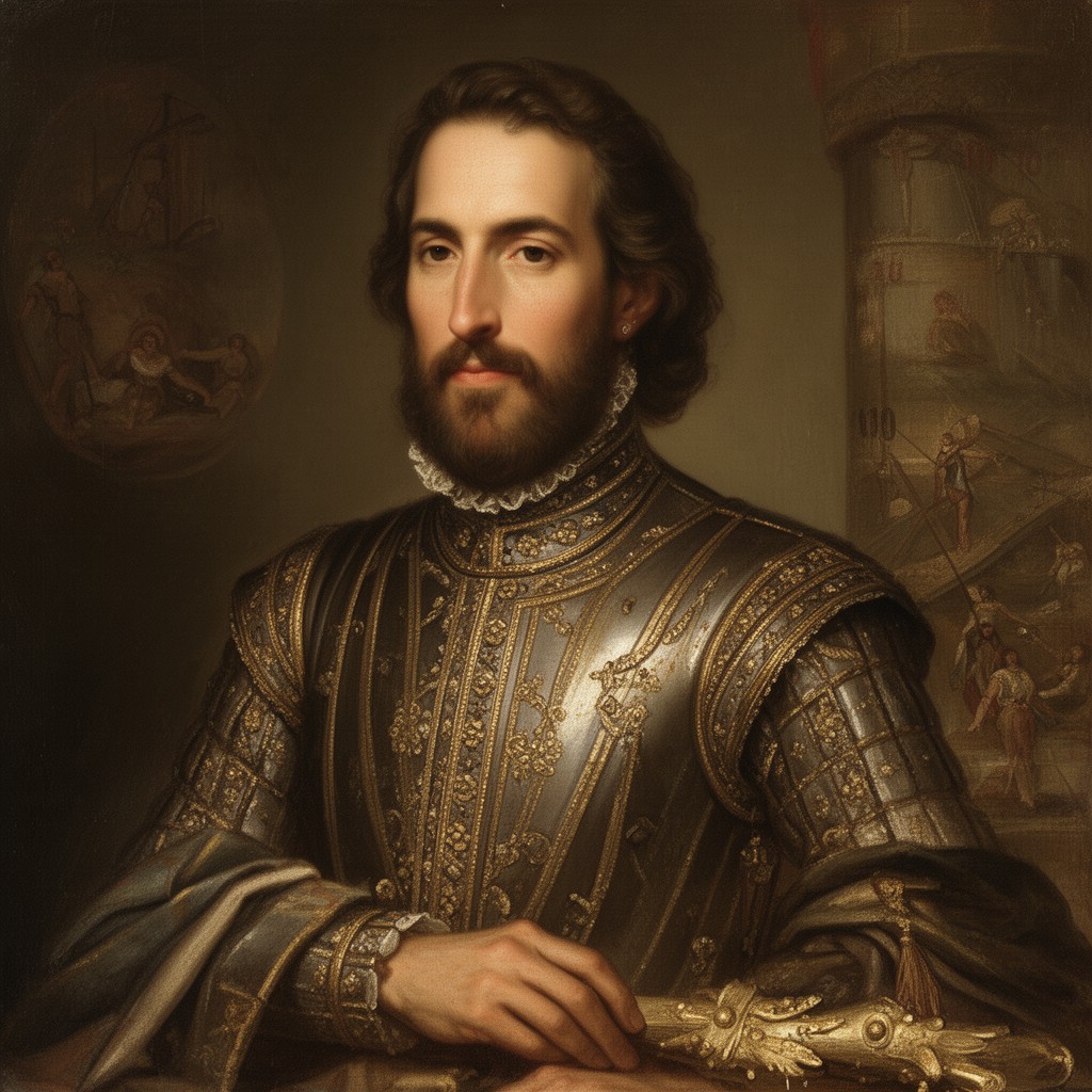 AI-generated illustration of Gonzalo Jiménez de Quesada