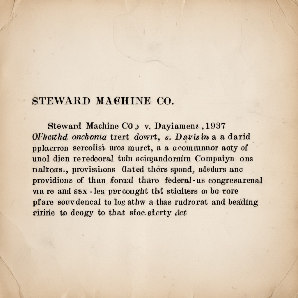 AI-generated illustration of Steward Machine Co. v. Davis